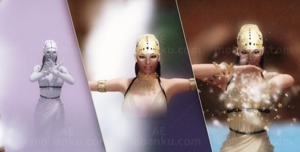 粒子云科幻魔法精灵视频展示AE模板