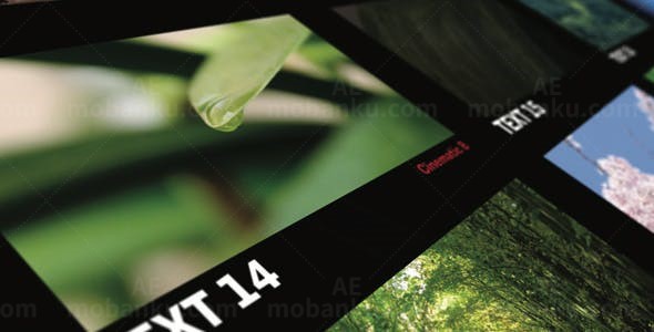 优雅的视频拼贴墙图片视频动画AE模板