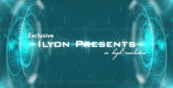 旋转的星系文字展示AE模板