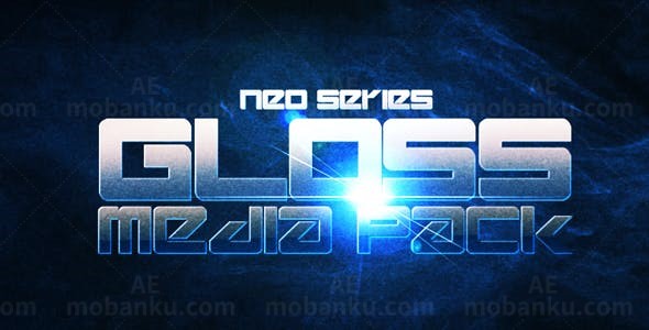 黑暗背景蓝色粒子云背景效果幻灯片AE模板