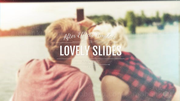 可爱的幻灯片周年纪念AE模版