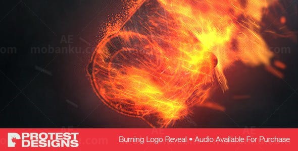 燃烧的LOGO展示演绎AE模板