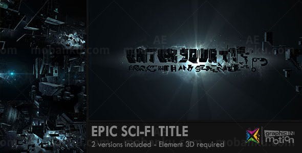 史诗风格电影标题文字特效AE模板