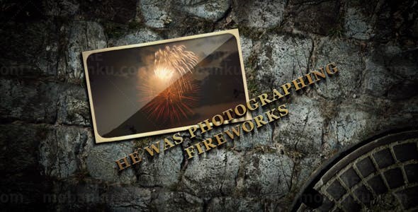 电影院黑暗背景投射效果动态拼图幻灯片AE模板