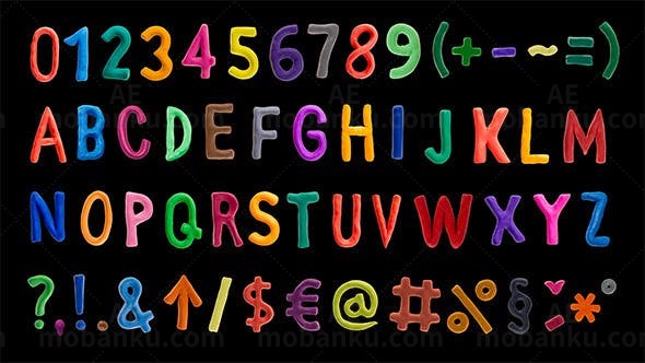 抖动的字母AE模板