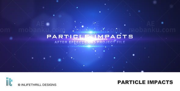 粒子撞击效果揭示切换视频幻灯片AE模板