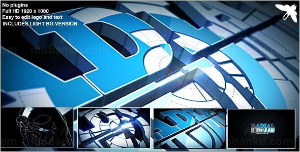 径向动画LOGO演绎AE模板