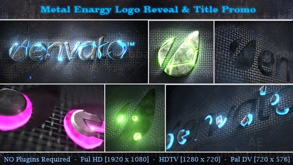 金属能源标志LOGO演绎AE模板