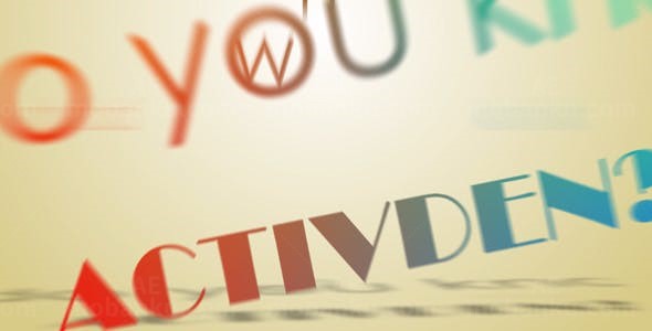 复古风格动态彩色文字标题字幕AE模板