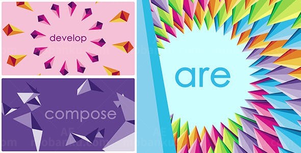 彩虹的梦文字标题展示AE模板