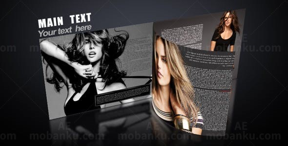 3D时尚杂志广告AE模板