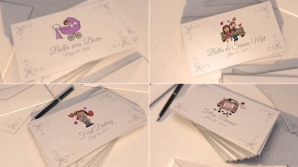 一个婚礼的故事婚庆片头AE模板