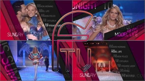 时尚激情电视包装广播AE模板