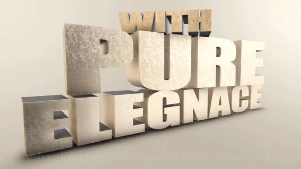 动感3D立体感巨大标题AE模板