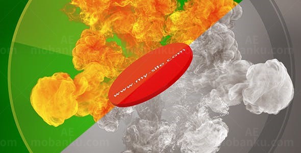 绿色背景多彩变换粒子动画LOGO演绎AE模板