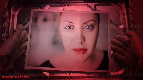 实验室洗相片视频AE模板