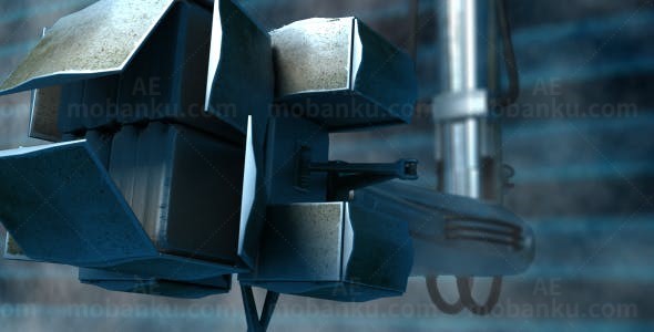 机械臂立方体展开屏幕效果AE模板