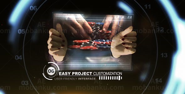 科技感手势风格视频AE模板