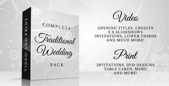 传统婚礼整体包装AE模板