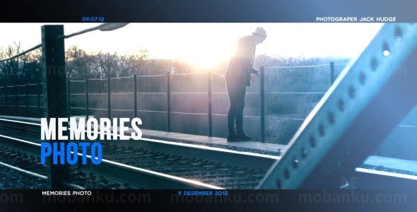 记忆怀旧风格相片展示AE模板