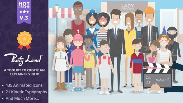 儿童卡通素材AE模板