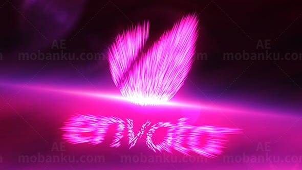 粉红色粒子LOGO演绎AE模板