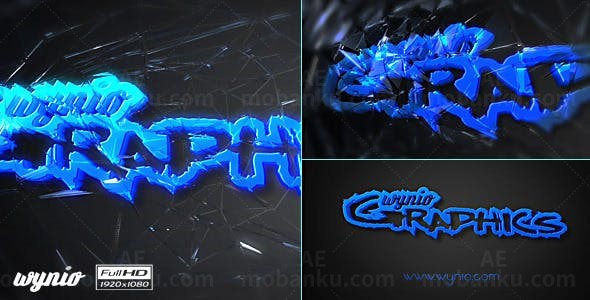 LOGO标志打碎玻璃展示AE模板