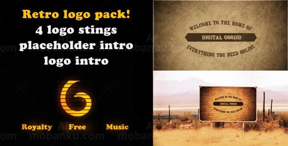 复古风格LOGO演绎AE模板