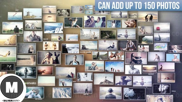 3D图片幻灯片AE模板