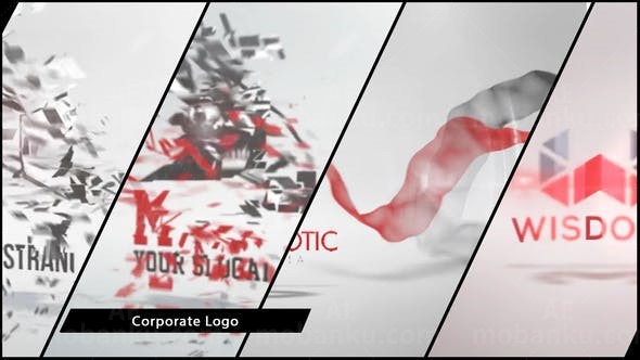 5种简洁的企业LOGO标志动画演绎AE模板