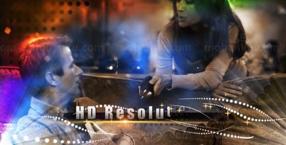 商务情感多彩幻灯片展示AE模板