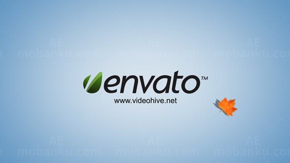 枫叶动画LOGO标志展示演绎AE模板