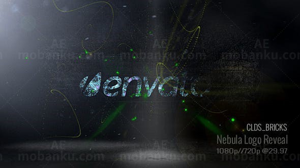 星云粒子LOGO标志展示演绎AE模板