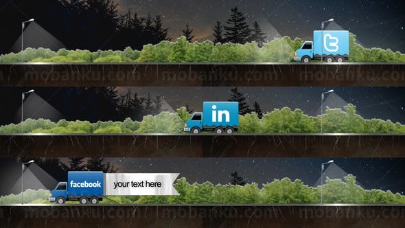 创意字幕条动画AE模版