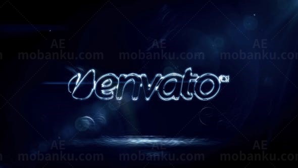 水波荡漾LOGO标志展示演绎AE模板