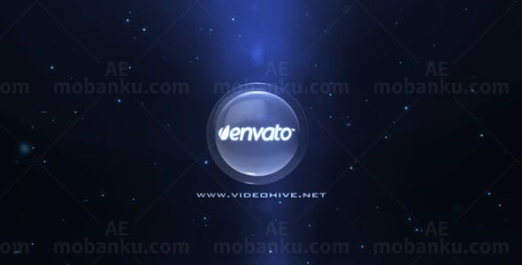 深蓝背景简洁光盘冲击粒子效果AE模板