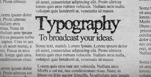 旧纸张墨水打字效果字幕条AE模板
