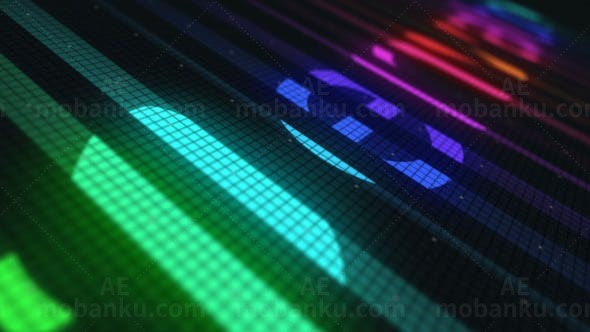 音频均衡器效果LOGO演绎AE模板