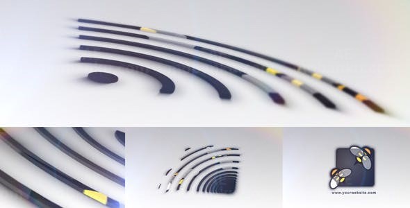 三维环标志LOGO标志展示演绎AE模板