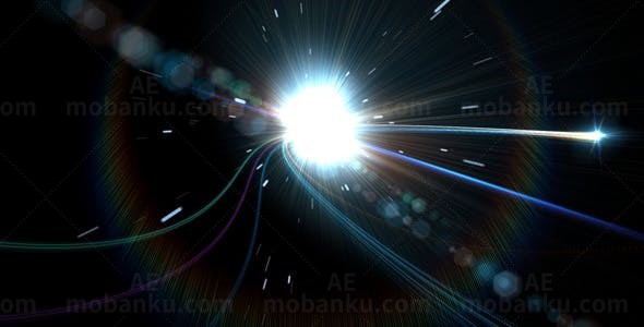 光线点条纹汇集LOGO展示演绎AE模板