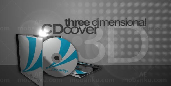 三维旋转光盘盒封面与光盘展示AE模板