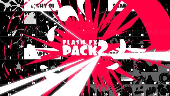 动画闪光特效多彩色素材AE模板