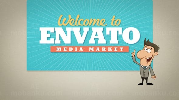 卡通人物公司网站介绍AE模板