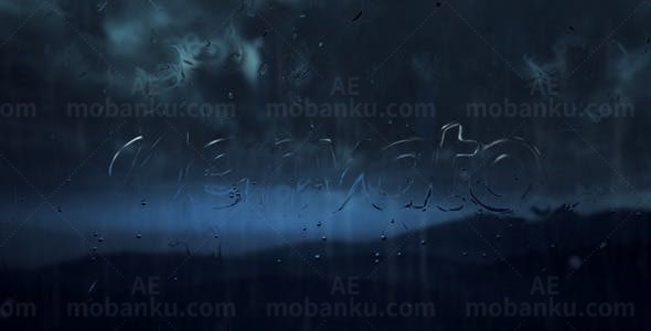 暴风雨来临LOGO标志展示AE模板