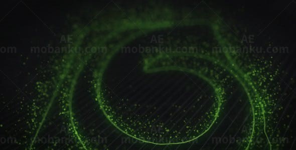 粒子轨迹LOGO标志展示AE模板