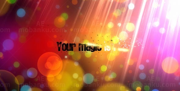 梦幻阳光彩泡效果揭示标题标志AE模板