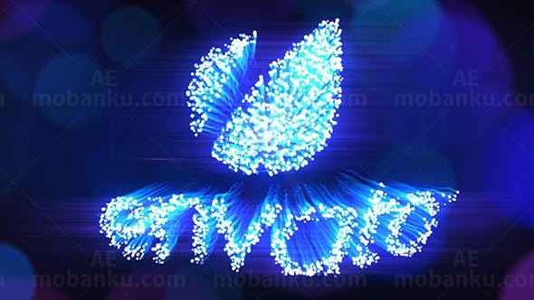 粒子光柱LOGO标志展示AE模板