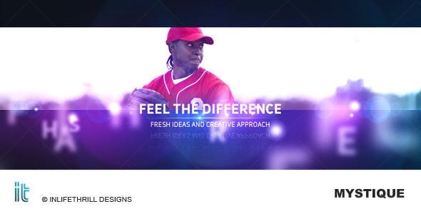 光晕演绎故障扭曲效果字幕标题AE模板