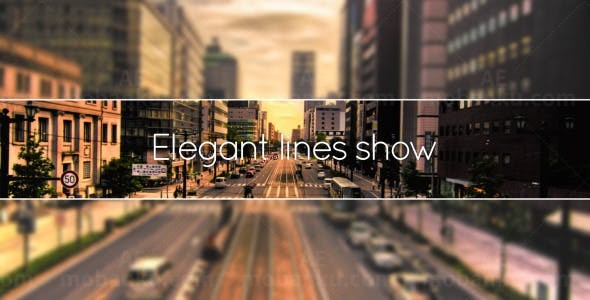 优雅的线条电视包装AE模板