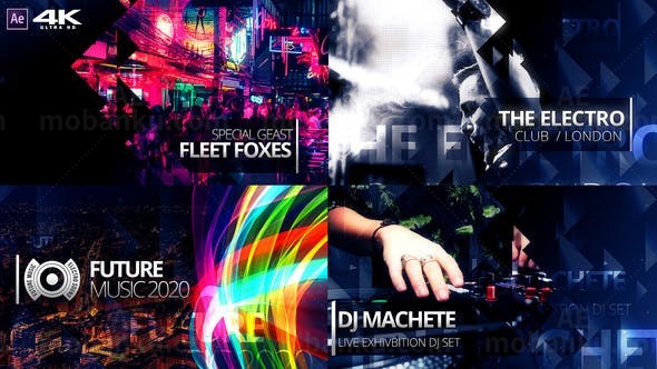 未来音乐节目电视包装AE模板